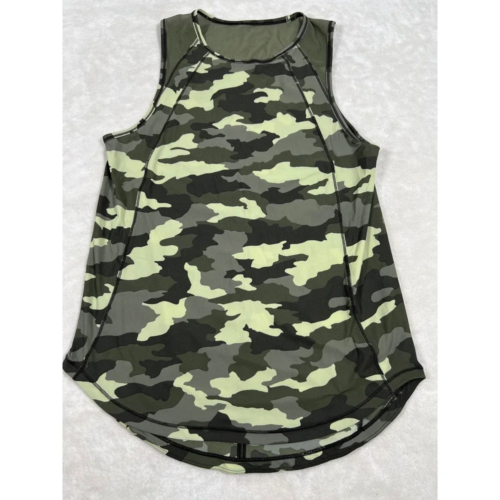 Lululemon Tank Top Sleeveless Camo Print Athletic Activewear Top Size 6‎
